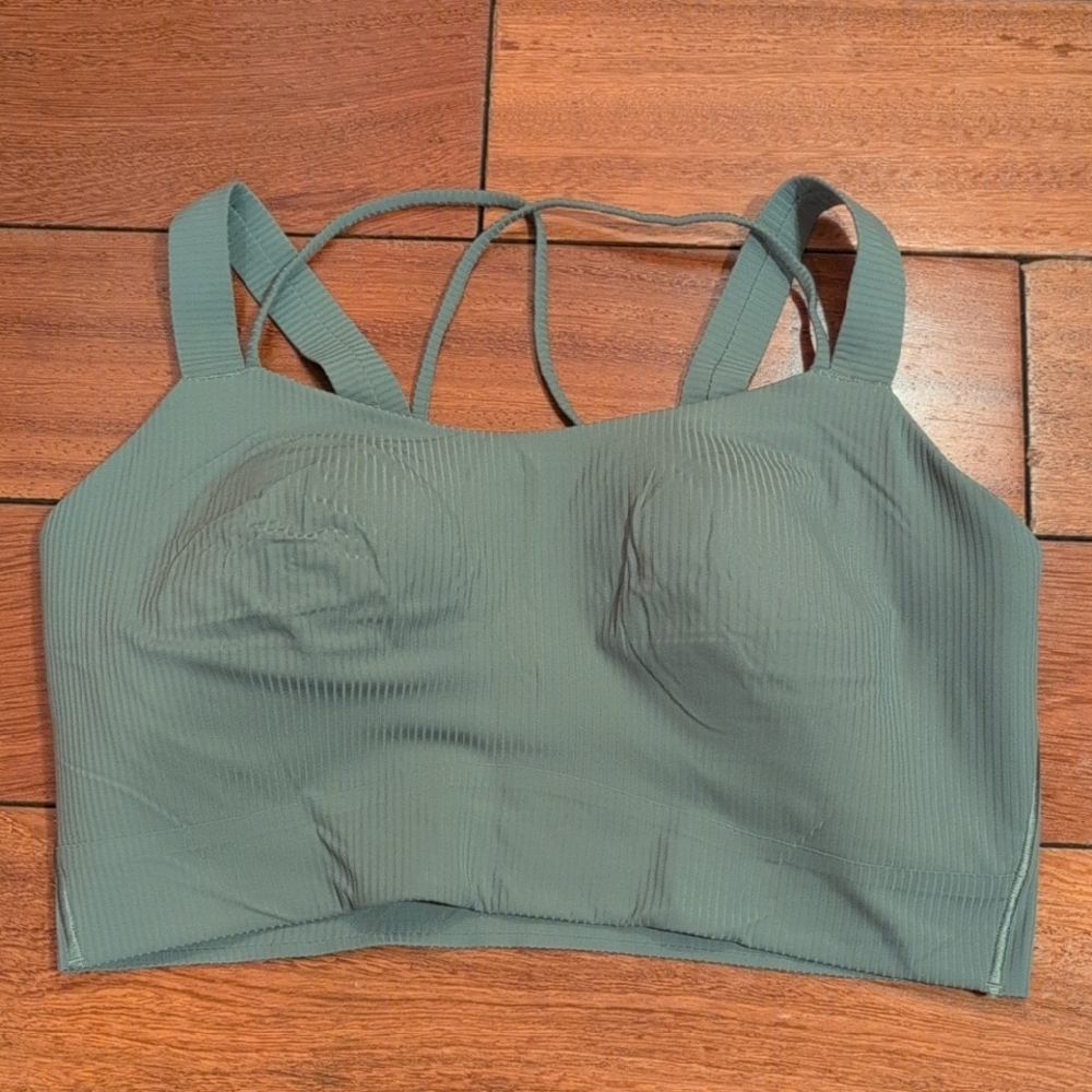 Lululemon Athletica Teal Ribbed Sports Bra